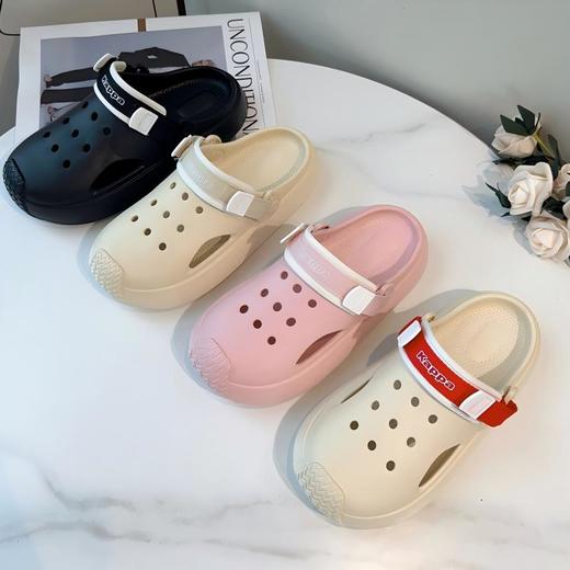 kappa kids卡帕儿童夏季柔软厚底洞洞鞋一鞋两穿拖鞋凉鞋 商品图1
