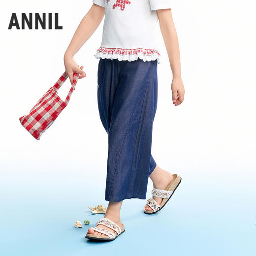 【实体店同款】女童全腰梭织裤夏季新款安奈儿童装AG626219 商品图2