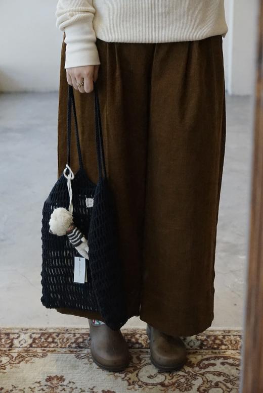 The last flower of the afternoon 焦糖色排扣直筒裤 商品图2