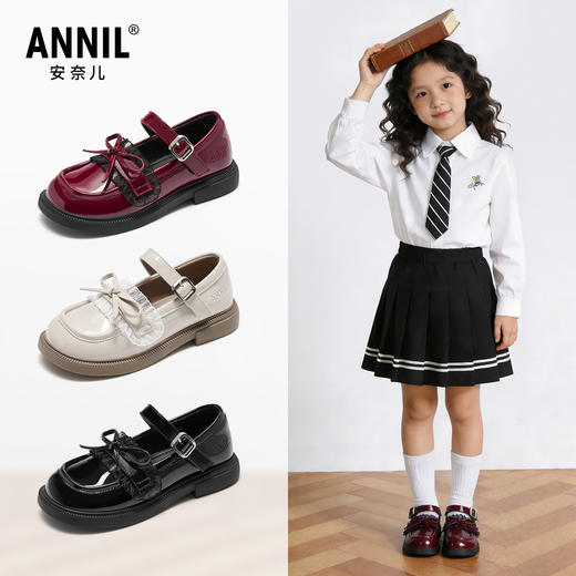 ANNIL/安奈儿女童春季儿童公主鞋时尚百搭礼仪小皮鞋HG6101800 商品图0