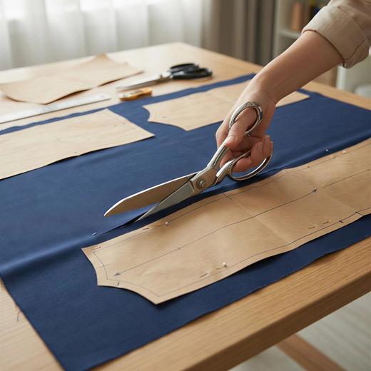 飘带领不对称破刀长袖气质连衣裙 商品图3