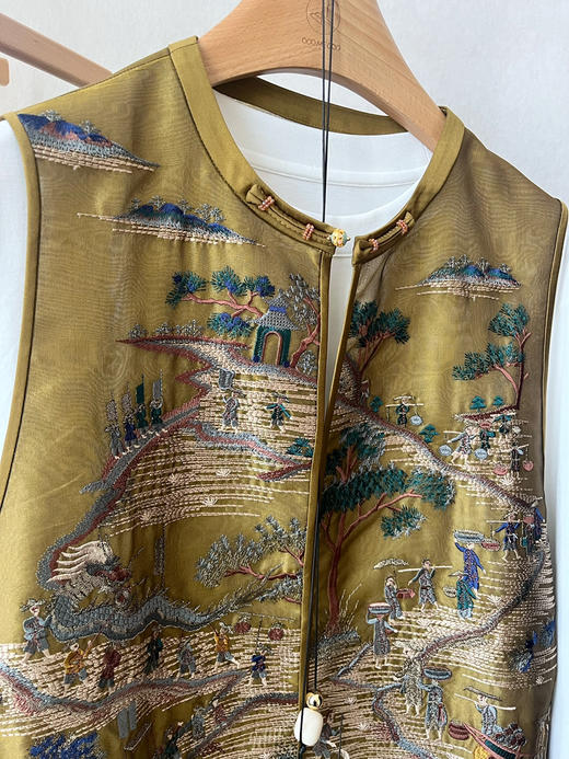 【中式之美】噢蜜ooomeooo真丝刺绣马甲 商品图8