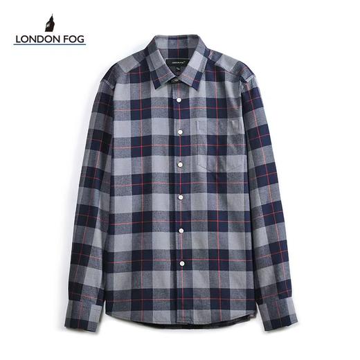 【直发】LONDON FOG/伦敦雾新品男士全棉磨毛格子长袖衬衣长袖衬衣﹣LW21WH022M 商品图0