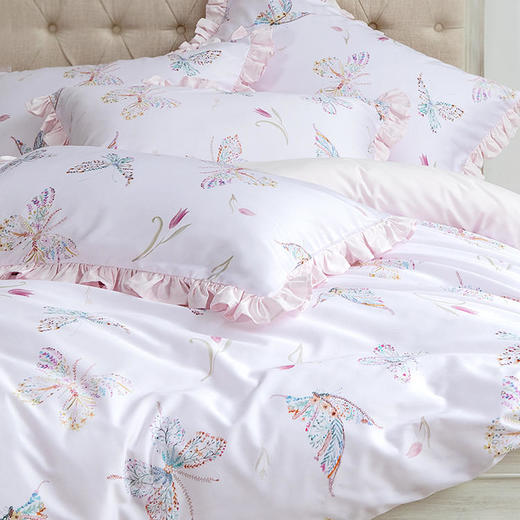 【代发】80支 弗里达花园 蝴蝶精灵 蓝铂儿童四件套纯棉（尺寸为被罩尺寸） 商品图3