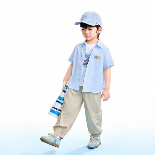 【实体店同款】男童翻领短袖上衣夏季新款安奈儿童装XB621161 商品图3