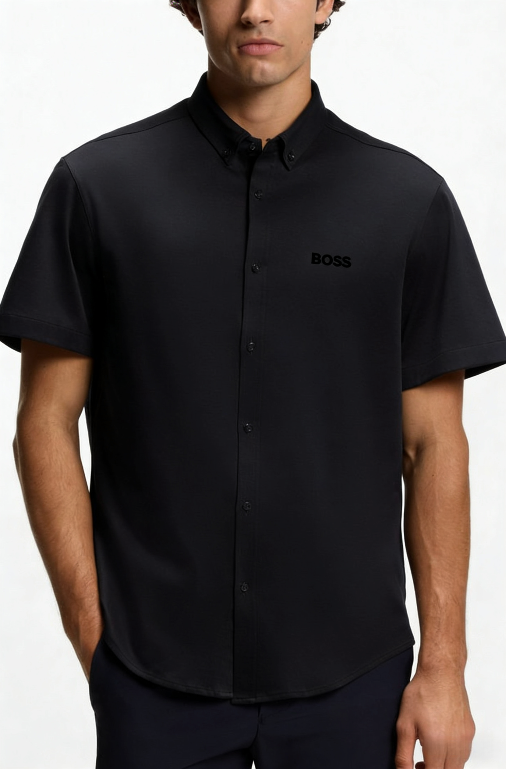 极简通勤风 B0S 速干短袖衬衫 TX594