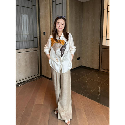 2603211    H马印花 桑蚕丝衬衫 宽松衬衫 商品图5