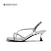 【上新】natursun钻带时装凉鞋2026夏季新款女鞋外穿时尚高级感方头高跟鞋N26328203 商品缩略图2