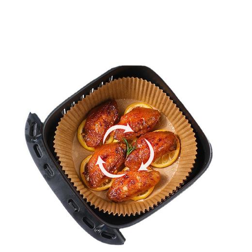 【食品级❗防水防油】空气炸锅专用耐高温纸盘吸油纸食品级硅油纸圆形方型烘焙炸锅纸。xa 商品图3