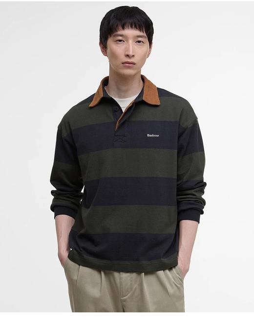 点此购买 Barbour巴博春秋季男士条纹长袖Polo衫 zc 342067 商品图3