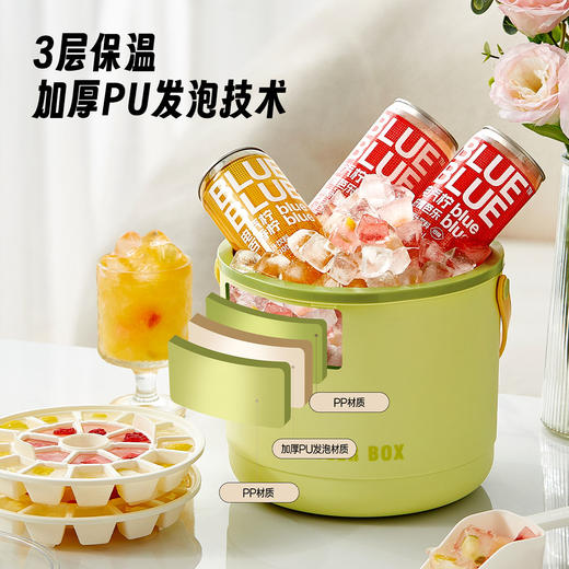 【48h长效冷感❗️家用双层冰格桶】小身材“大容量”双层设计锁冷更久，可当保温桶、收纳桶、一物多用，露营/野餐/家用皆适宜，冰块制冰器冰格盒冰块盒冰格桶L-d 商品图1