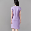 剩S/M/XL 芳外春季新款知性优雅紫色连衣裙气质v领收腰显瘦中长裙0034 商品缩略图3