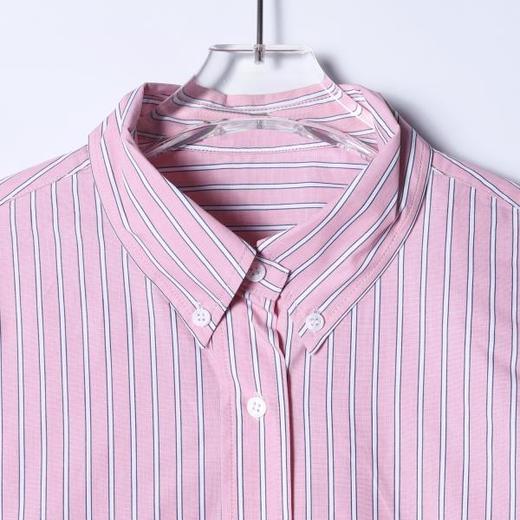 SDSA男装2026新款高贵轻奢简约时尚撞色竖纹长袖衬衫百搭宽松衬衣 商品图1