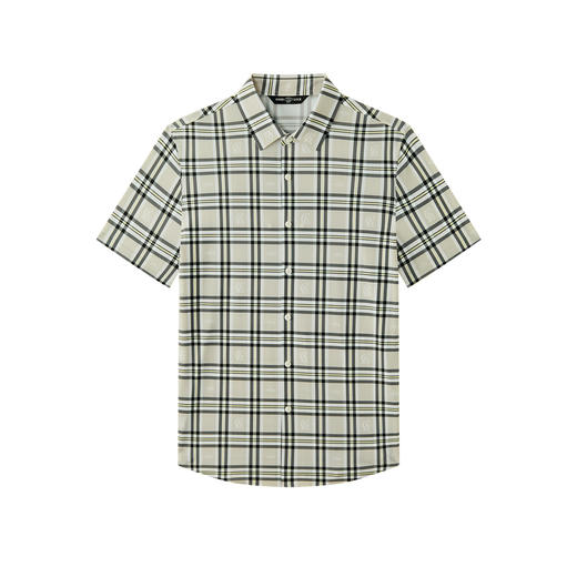 【高弹】德鲨短袖格子衬衫男青年2026夏季新款打底上衣男弹力衬衣 商品图4