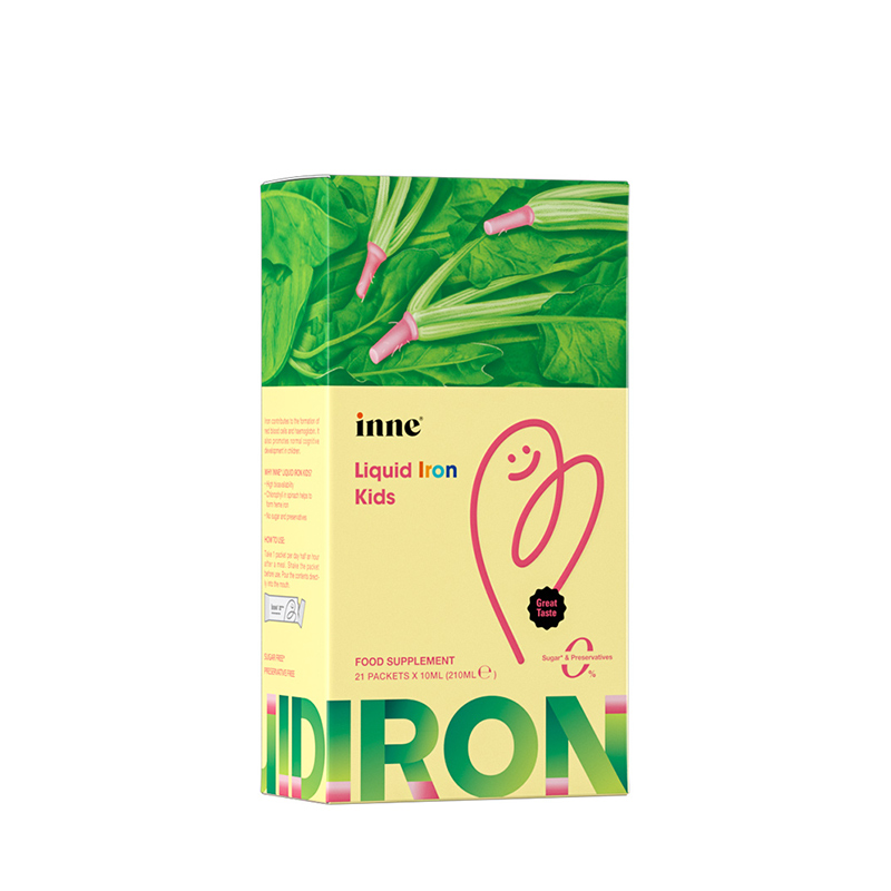 （含税）新包装童年Inne菠菜铁婴幼儿儿童铁剂补铁10ml*21条