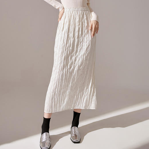 芳外新款针织半身裙中长款高腰这种鱼尾裙女8T23CI1069 商品图1