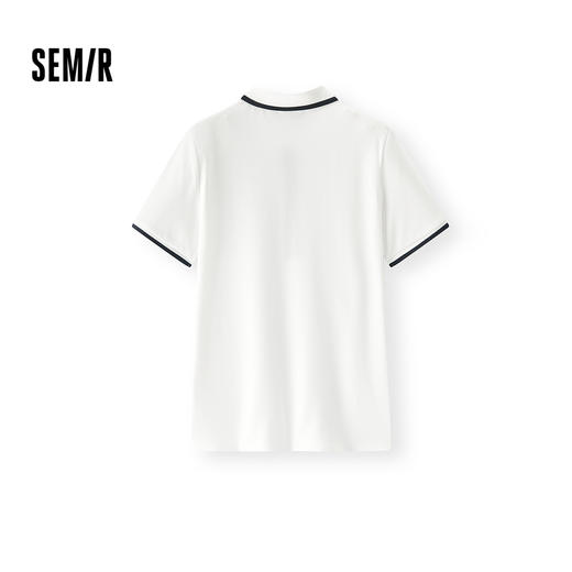 森马迪士尼合作系列POLO衫女夏季修身绣花撞色休闲风时尚百搭衣服 商品图1