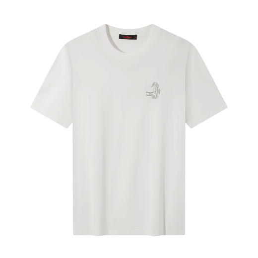 【7A抗菌|瞬间凉感】柒牌圆领短袖T恤男26春夏新款休闲百搭上衣 130T71510 商品图4