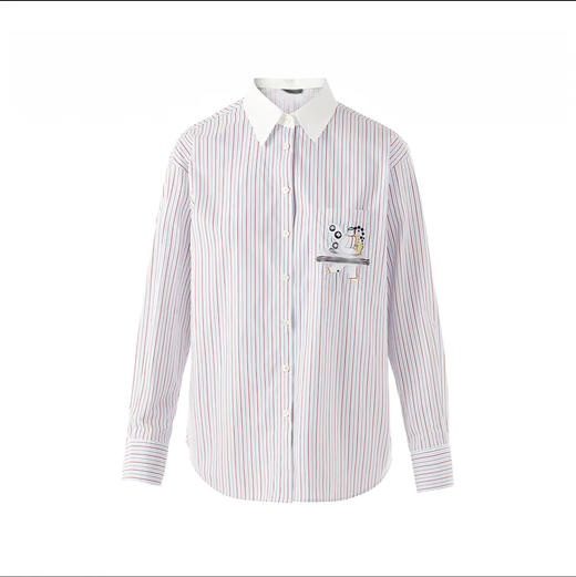 【来点不一样的】柜1180+！商场同款！2026年春季新款欧洲学院风条纹衬衫高级感上衣！ 商品图1