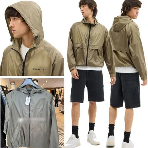 【maxwm1】男子时尚休闲纯色连帽轻便户外夹克/外套！！ 商品图0