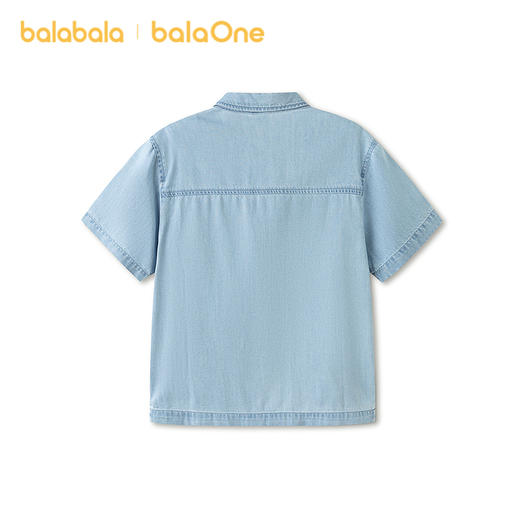 【balaOne】巴拉巴拉男童短袖衬衫儿童中大童牛仔2026新款夏百搭 商品图2
