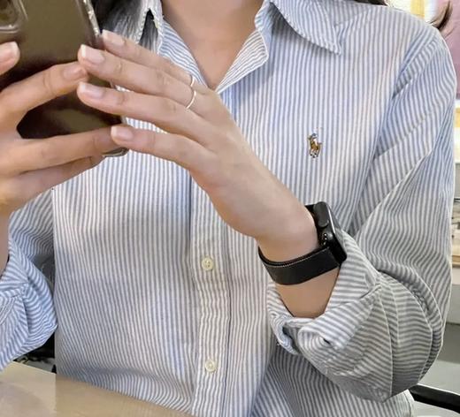 拉夫劳伦 小马刺绣条纹衬衫 商品图1