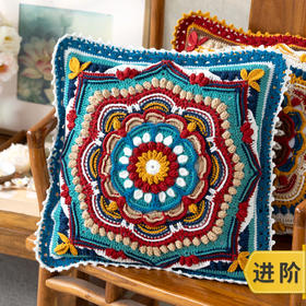 苏苏姐家合玺抱枕套手工DIY钩针4股棉毛线团自制材料包