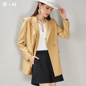 剩S/M/L 芳外新款通勤百搭西装外套简约休闲西服上衣8T21CX1394