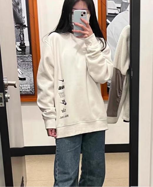 F031235春季新款男女同款细腻柔软轻盈舒适串标圆领运动卫衣 商品图4