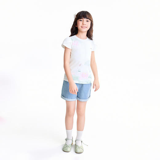 【实体店同款】女童短袖针织衫夏季新款安奈儿童装AG621262 商品图3