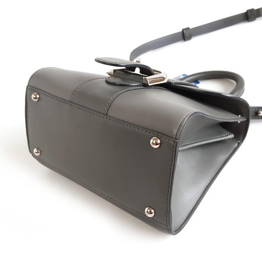 【95新】Delvaux德尔沃Brillant系列深灰色mini Brillant手提单肩包女士270226NJS15 商品图7