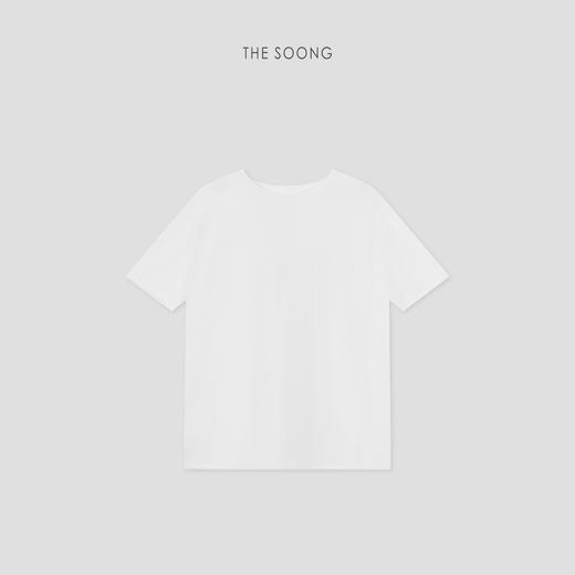 THESOONG"云般软糯"绢丝醋酸亲肤轻量感卷边圆领T恤HWTX8485 商品图2