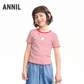 【实体店同款】女童短袖针织衫夏季新款安奈儿童装AG621222
