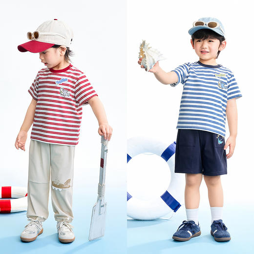 【实体店同款】男童圆领短袖针织衫夏季新款安奈儿童装XB621159 商品图3