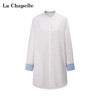 天猫同步【慵懒氛围感】拉夏贝尔/La Chapelle宽松舒适百搭撞色衬衫女显瘦通勤单排扣开叉长袖衬衣 商品缩略图0