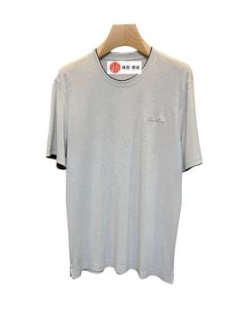 男款logo刺绣短袖T恤zh015