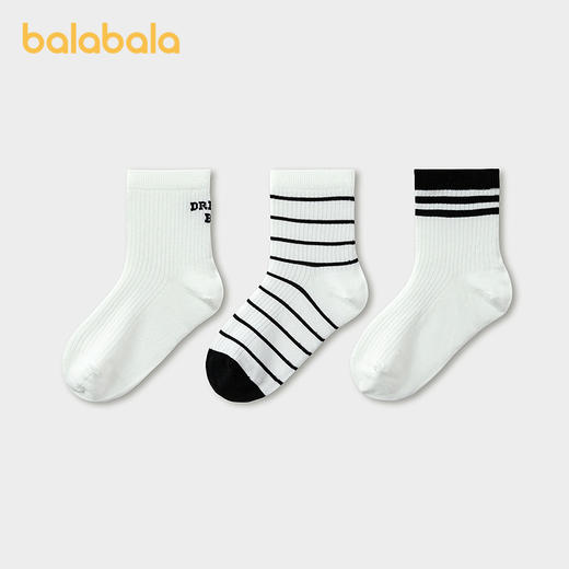 【商场同款】巴拉巴拉儿童袜子夏季网眼袜透气薄男童学生袜三双装 商品图2