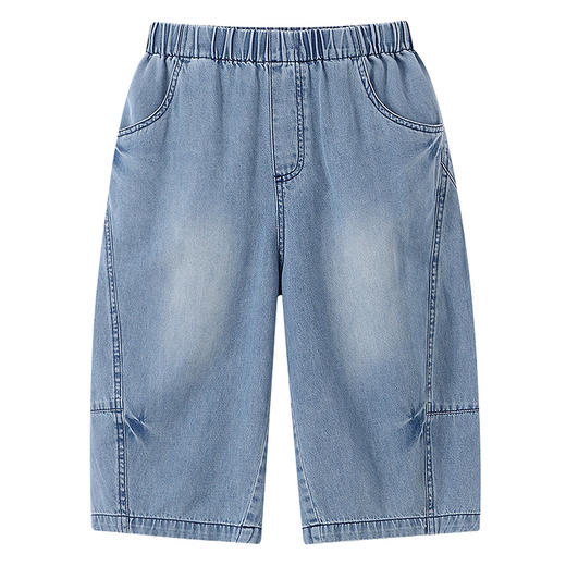 【实体店同款】男童全腰牛仔七分裤夏季新款安奈儿童装AB626146 商品图5