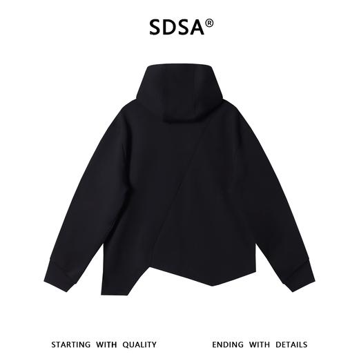 SDSA男装2026新款高贵轻奢美式潮牌连帽卫衣下摆不规则设计百搭 商品图4