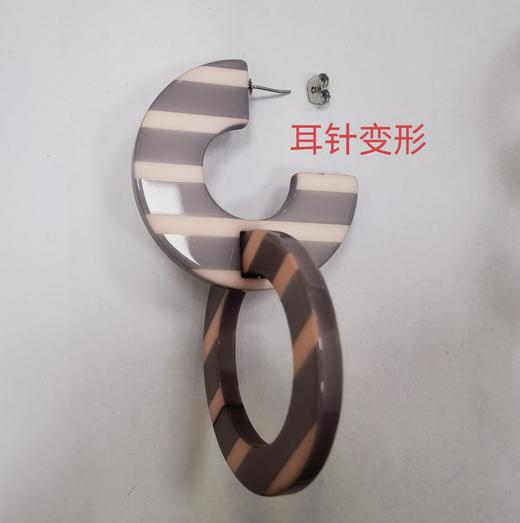 8050232896294 EMPORIO ARMANI 【INS风】女式复古小众夸张环形彩色质感耳饰耳环耳钉【一对】 商品图4