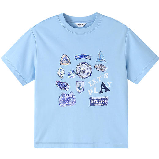 【实体店同款】男童圆领短袖针织衫夏季新款安奈儿童装AB621120 商品图7