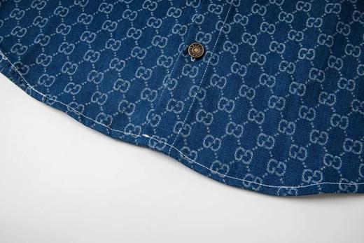 F031254新款满印双G字母单排扣情侣款洗水牛仔衬衫上衣外套 商品图14