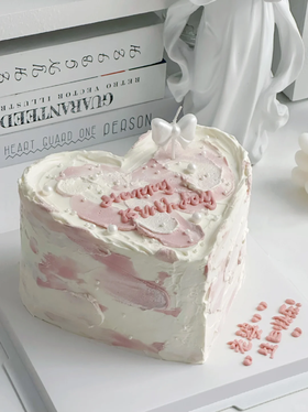 ins简约爱心形蛋糕-低糖处理无添加