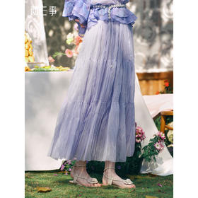 两三事 空灵之歌 2026春季新款甜美公主风网纱蓬蓬裙a字半身裙