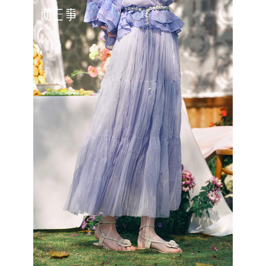 两三事 空灵之歌 2026春季新款甜美公主风网纱蓬蓬裙a字半身裙 商品图0