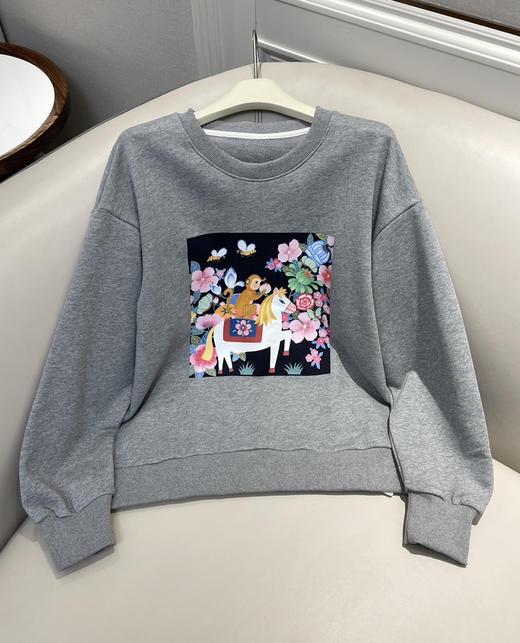 原单ICI*LE之禾女士印花圆领卫衣031203 商品图1