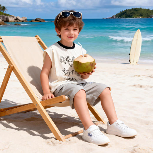 迪士尼男童夏季冰氧棉背心套装 商品图4