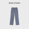ROMI STUDIO“浅雾蓝”棉涤混纺软皮牌水洗直筒牛仔裤RWDSXY1684 商品缩略图4