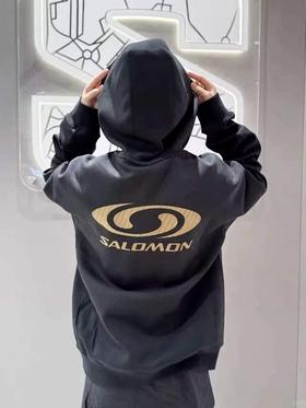 男女同款！春款毛圈！萨洛x蒙复古潮流休闲连帽套头卫衣    环速卫衣