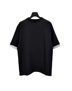 女款假两件短袖T恤he